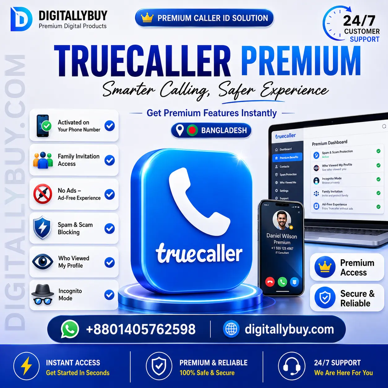 Truecaller Premium Price in Bangladesh – Ads-Free & Verified Account