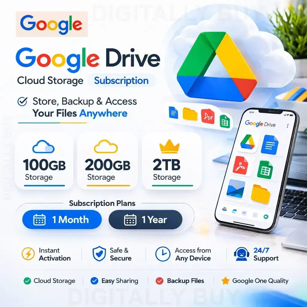 Google Drive Storage Price in BD comparison showing cloud storage plans and monthly pricing options available for users in Bangladesh