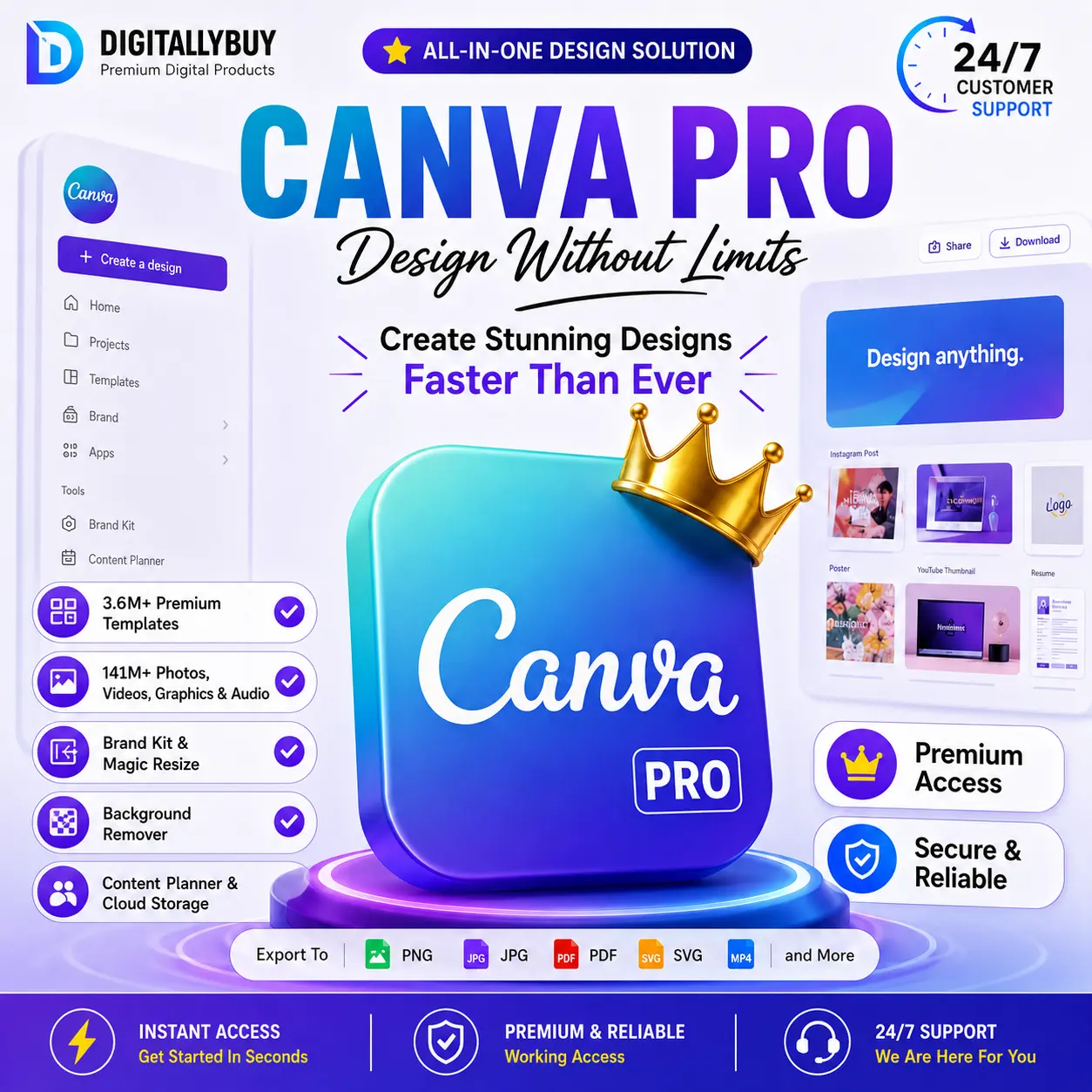 Canva Pro Price in BD – Buy Canva Pro Subscription Bangladesh
