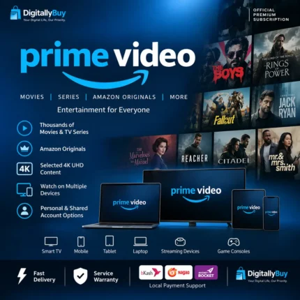 Amazon Prime Video Price in BD personal and shared 4K Full Owner Account subscription in Bangladesh from DigitallyBuy